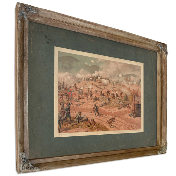Battle of Allatoona Pass 1887 — Verdigris Framed Canvas Print | Bella Frye