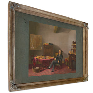 Lees Study 19th Century — Verdigris Framed Canvas Print | Bella Frye
