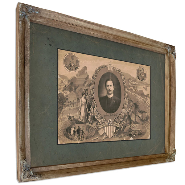 John Mitchell the Miners Champion 193 — Verdigris Framed Canvas Print | Bella Frye