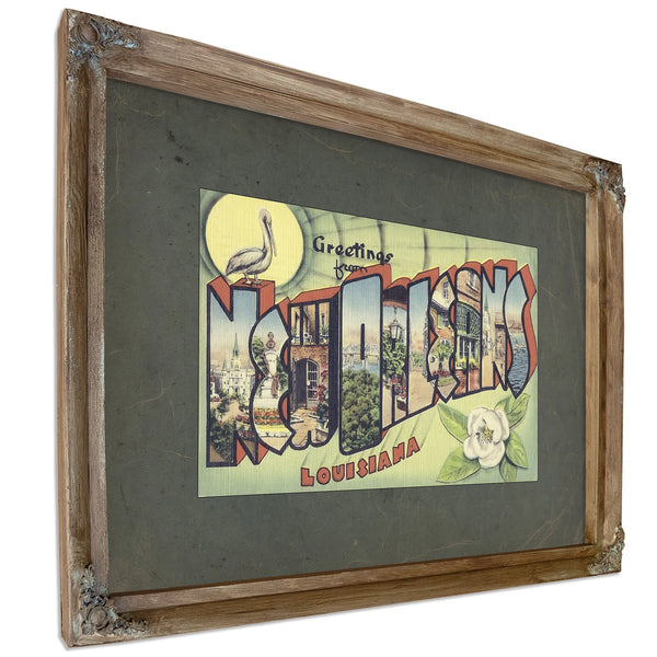 Louisiana New Orleans — Verdigris Framed Canvas Print | Bella Frye