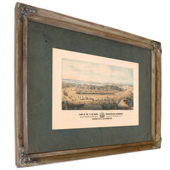 Camp of the 7th Maine Volunteers as Seen From the Fortifications Erected by — Verdigris Framed Canvas Print | Bella Frye