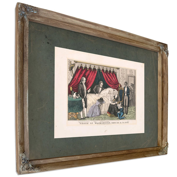 Death of Washington Dec 14 Ad 1799 1846 — Verdigris Framed Canvas Print | Bella Frye