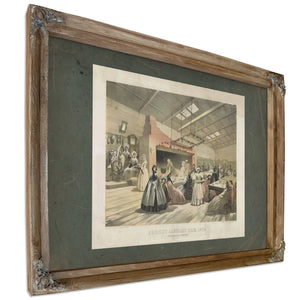 Brooklyn Sanitary Fair 1864 New England Kitchen 1864 — Verdigris Framed Canvas Print | Bella Frye