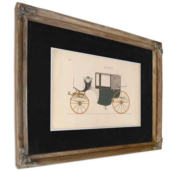 Design for Landaulet No 4211 — Verdigris Framed Canvas Print | Bella Frye