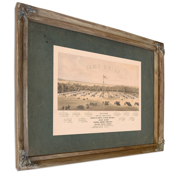 Camp Meigs 861 — Verdigris Framed Canvas Print | Bella Frye