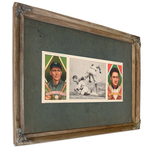 Geo T Stovalljames Austin St Louis Browns Baseball Card Portrait — Verdigris Framed Canvas Print | Bella Frye