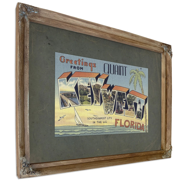 Florida Key West — Verdigris Framed Canvas Print | Bella Frye