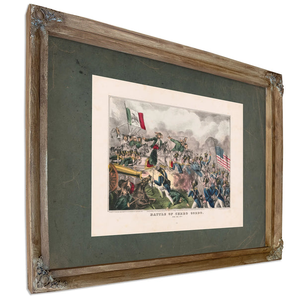Battle of Cerro Gordo April 18th 1847 1847 — Verdigris Framed Canvas Print | Bella Frye