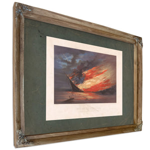 Fate of the Rebel Flag 1861 — Verdigris Framed Canvas Print | Bella Frye