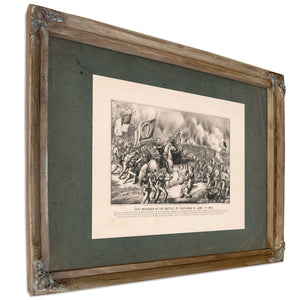 General Meagher at the Battle of Fair Oaks Va June 1st 1862 1862 — Verdigris Framed Canvas Print | Bella Frye