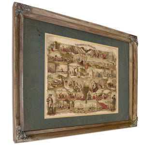 Centennial Mirror 19th Century — Verdigris Framed Canvas Print | Bella Frye
