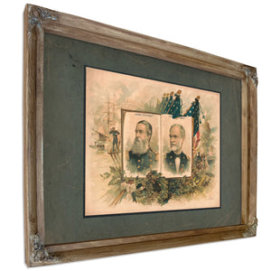 Heroes of the War 1891 — Verdigris Framed Canvas Print | Bella Frye