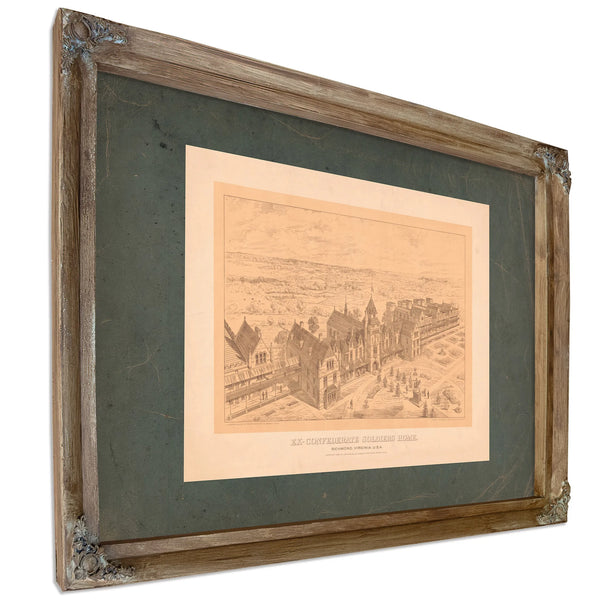 Ex Confederate Soldiers Home 1884 — Verdigris Framed Canvas Print | Bella Frye