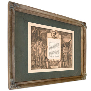 5 Men 1916 — Verdigris Framed Canvas Print | Bella Frye