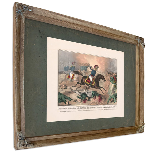 Gallant Charge of the Kentuckians at the Battle of Buena Vista Feby 23nd 184 — Framed Wall Art Room View | Bella Frye