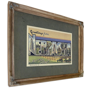 Nebraska — Verdigris Framed Canvas Print | Bella Frye