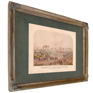 Execution of the Thirty Eight Sioux Indians at Mankato Minnesota December 26 — Verdigris Framed Canvas Print | Bella Frye