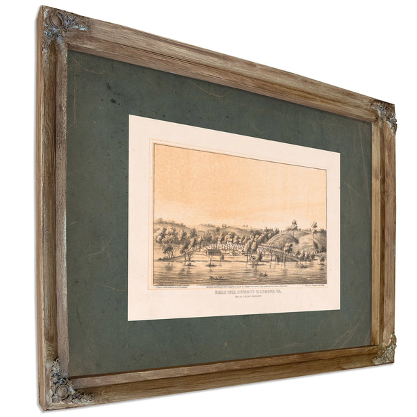 Belle Isle Opposite Richmond Va 1866 — Verdigris Framed Canvas Print | Bella Frye