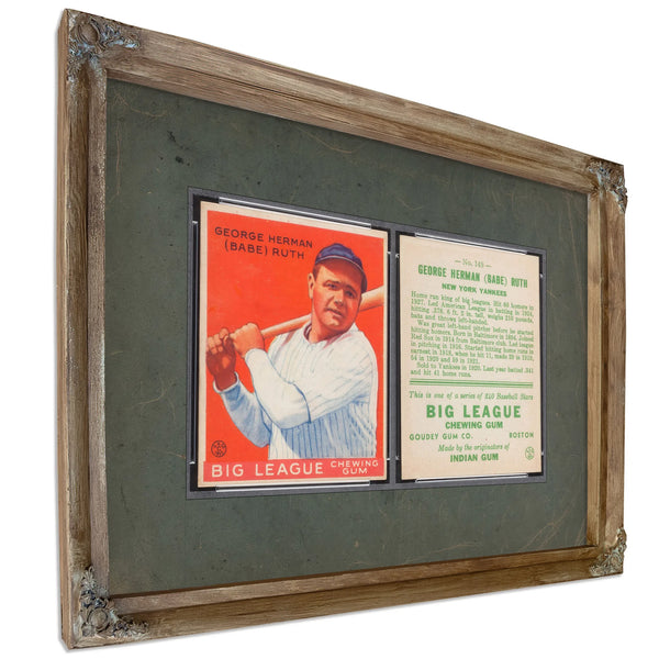 Goudey Babe Ruth 149 5aa73 — Verdigris Framed Canvas Print | Bella Frye