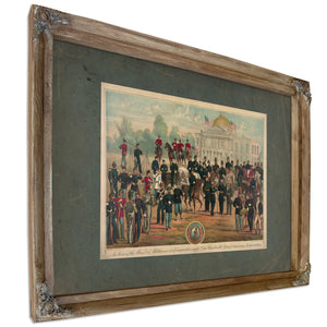 in Honor of the Mass Vol Militia and Its Commanders and the One Hundredth Ye — Verdigris Framed Canvas Print | Bella Frye