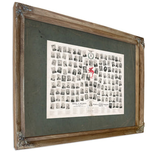 a Gallery of Welsh and Welsh American Poets 1893 — Verdigris Framed Canvas Print | Bella Frye