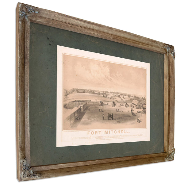 Fort Mitchell 19th Century — Verdigris Framed Canvas Print | Bella Frye