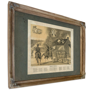 Barbara Frietchie 1896 — Verdigris Framed Canvas Print | Bella Frye