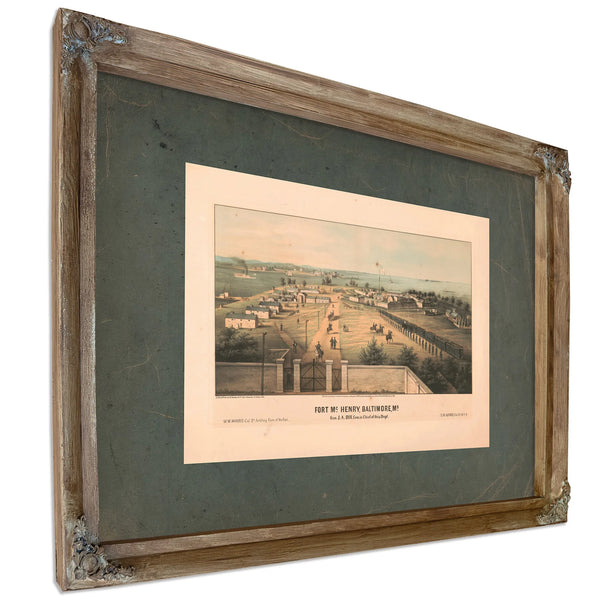 Fort Mchenry Baltimore Md 1861 — Verdigris Framed Canvas Print | Bella Frye