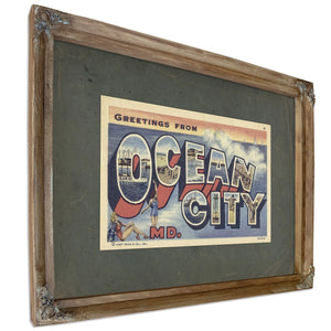 Maryland Ocean City — Verdigris Framed Canvas Print | Bella Frye