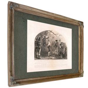 Last Words of Captain Nathan Hale the Hero Martyr of the American Revolution — Verdigris Framed Canvas Print | Bella Frye