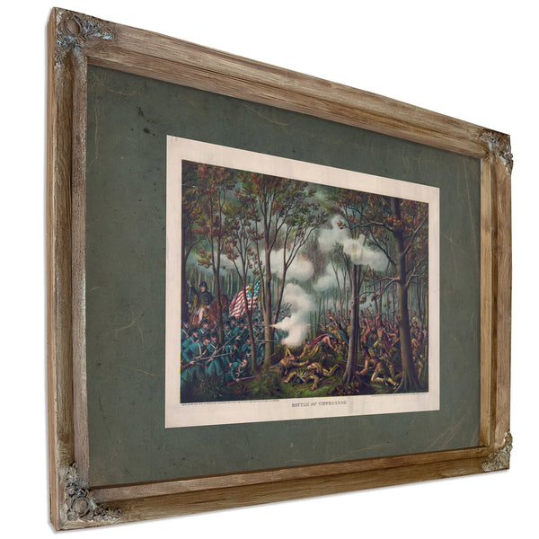 Battle of Tippecanoe 1889 — Verdigris Framed Canvas Print | Bella Frye