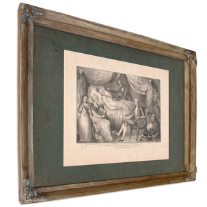 Death of Washington Dec 14 Ad 1799 1841 — Verdigris Framed Canvas Print | Bella Frye
