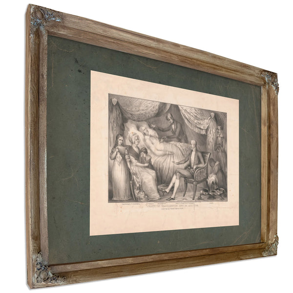 Death of Washington Dec 14 Ad 1799 1841 — Verdigris Framed Canvas Print | Bella Frye