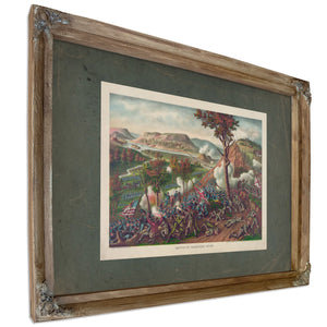 Battle of Missionary Ridge Fought November 23 25 1863 1886 — Verdigris Framed Canvas Print | Bella Frye