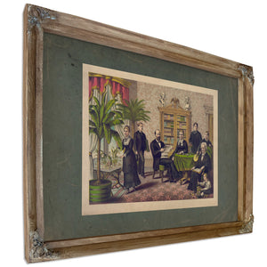 James Garfield and Family in Library 1882 — Framed Wall Art Room View | Bella Frye