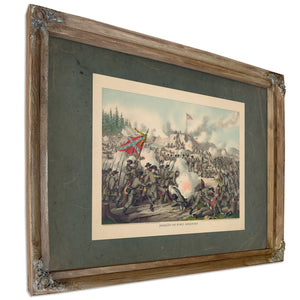 Assault on Fort Sanders 1891 — Verdigris Framed Canvas Print | Bella Frye