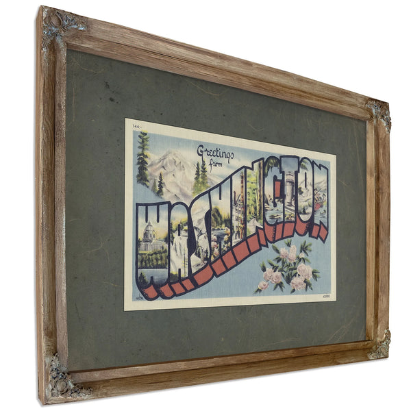 Washington — Verdigris Framed Canvas Print | Bella Frye