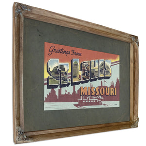 Missouri St Louis — Verdigris Framed Canvas Print | Bella Frye
