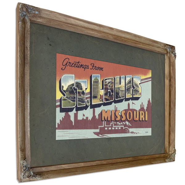 Missouri St Louis — Verdigris Framed Canvas Print | Bella Frye