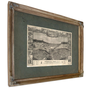 Andersonville Prison Camp Sumter Ga as it Appeared August 1st 1864 When it C — Verdigris Framed Canvas Print | Bella Frye