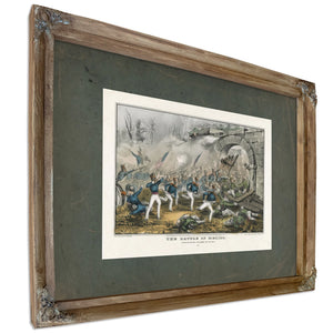Battle of Mexico 1847 — Verdigris Framed Canvas Print | Bella Frye
