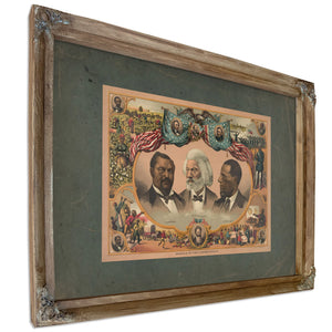 Heroes of the Colored Race 1883 — Verdigris Framed Canvas Print | Bella Frye