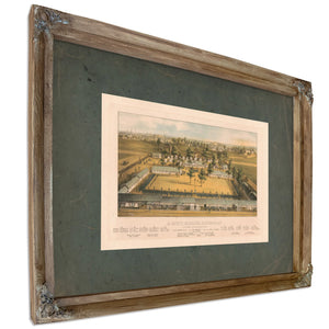 La Fayette Barracks Baltimore Md 1862 — Verdigris Framed Canvas Print | Bella Frye