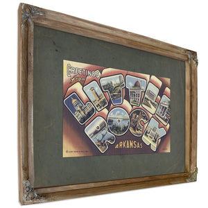 Arkansas Little Rock — Verdigris Framed Canvas Print | Bella Frye