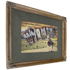 Wyoming — Verdigris Framed Canvas Print | Bella Frye