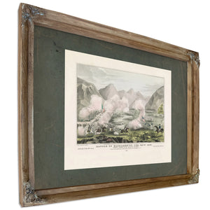 Battle of Sacramento Feb 28th 1847 Terrific Charge of the Mexican Lancers 18 — Verdigris Framed Canvas Print | Bella Frye