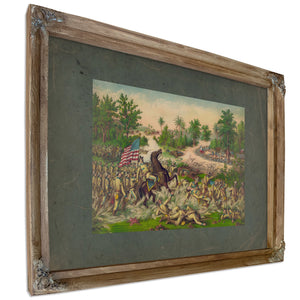 Battle of Quingua Phil I April 23 1899 1899 — Verdigris Framed Canvas Print | Bella Frye