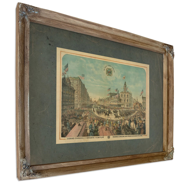 Grand Parade of the Knights Templar Triennial Conclave San Francisco August — Verdigris Framed Canvas Print | Bella Frye