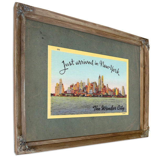 Just Arrived — Verdigris Framed Canvas Print | Bella Frye