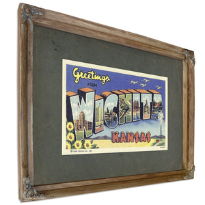 Kansas Wichita — Verdigris Framed Canvas Print | Bella Frye